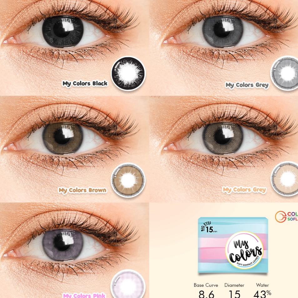 New Mart Softlens MY COLORS 15 MM Normal  Minus 5 SD 6 By Omega  Soflen My Colors  My Colors By Omeg
