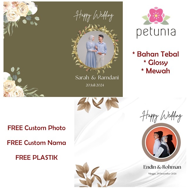 Alas Souveir Korek Custom Nama / Alas Souvenir Pernikahan Nikah Wedding Custom