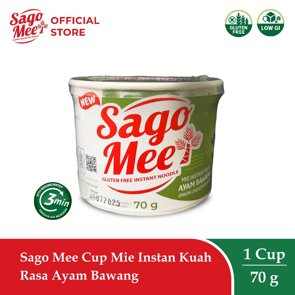 

Sago Mee Cup Mie Instan Kuah Rasa Ayam Bawang 70 gram