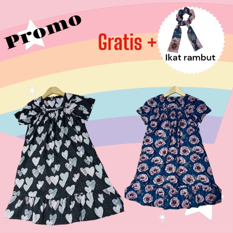 baju/daster dress anak rayon premiun umur 5-10 tahun