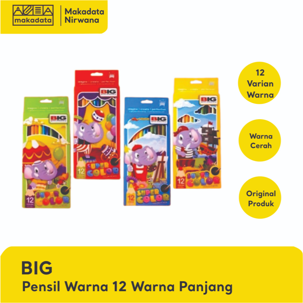 

BIG PENCIL/PENSIL WARNA CP-5001 12 WARNA PANJANG (1 PCS)