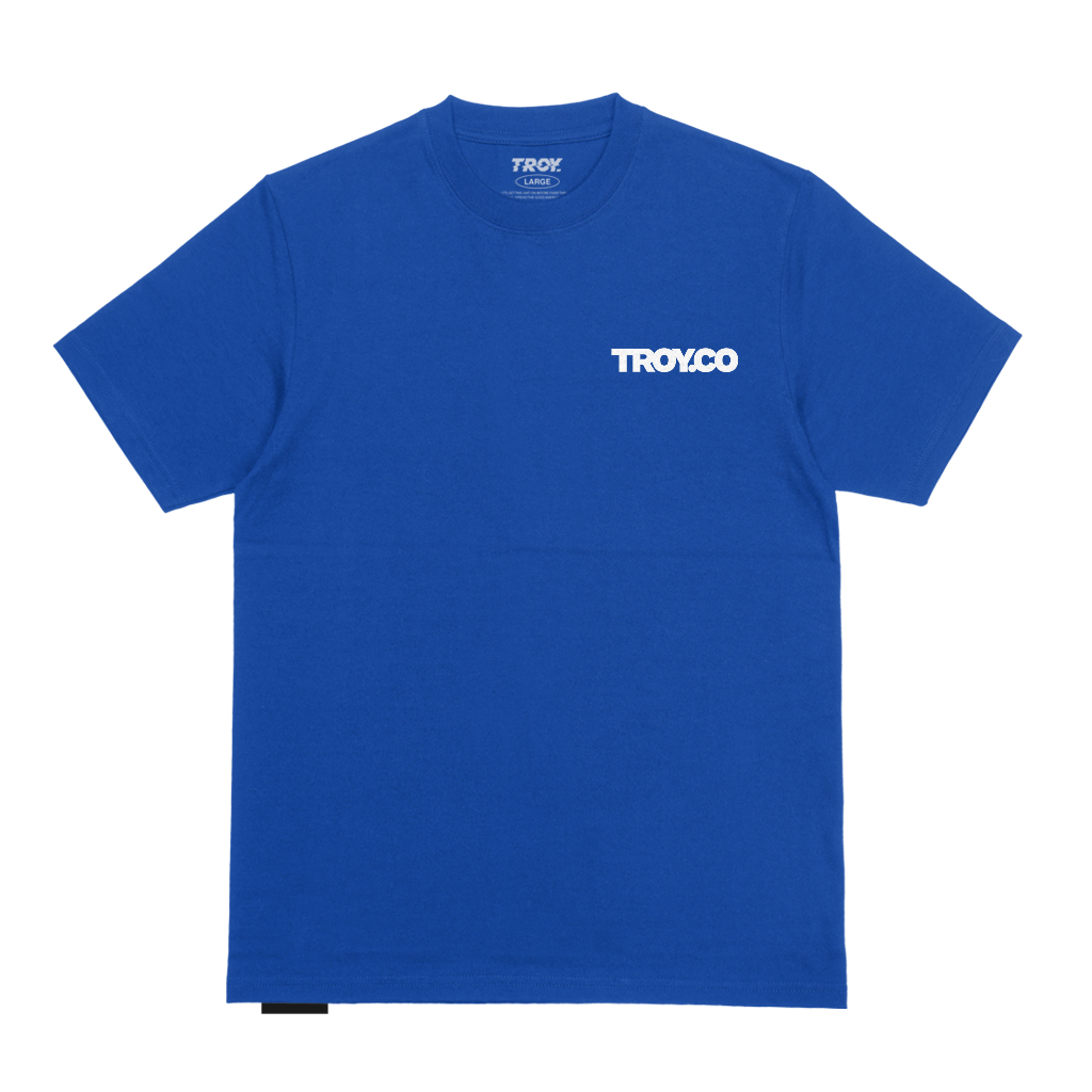 Troy Company Tshirt Royal Blue Blur TXT - Kaos Lengan Pendek Kaos Biru Benhur MTD 2765