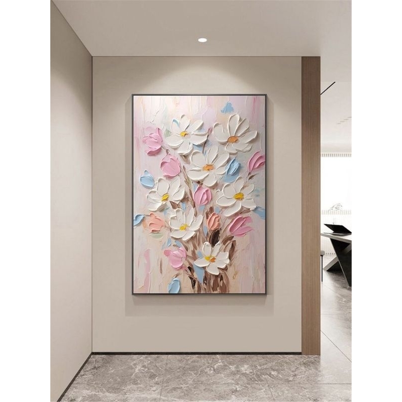 lukisan bunga timbul