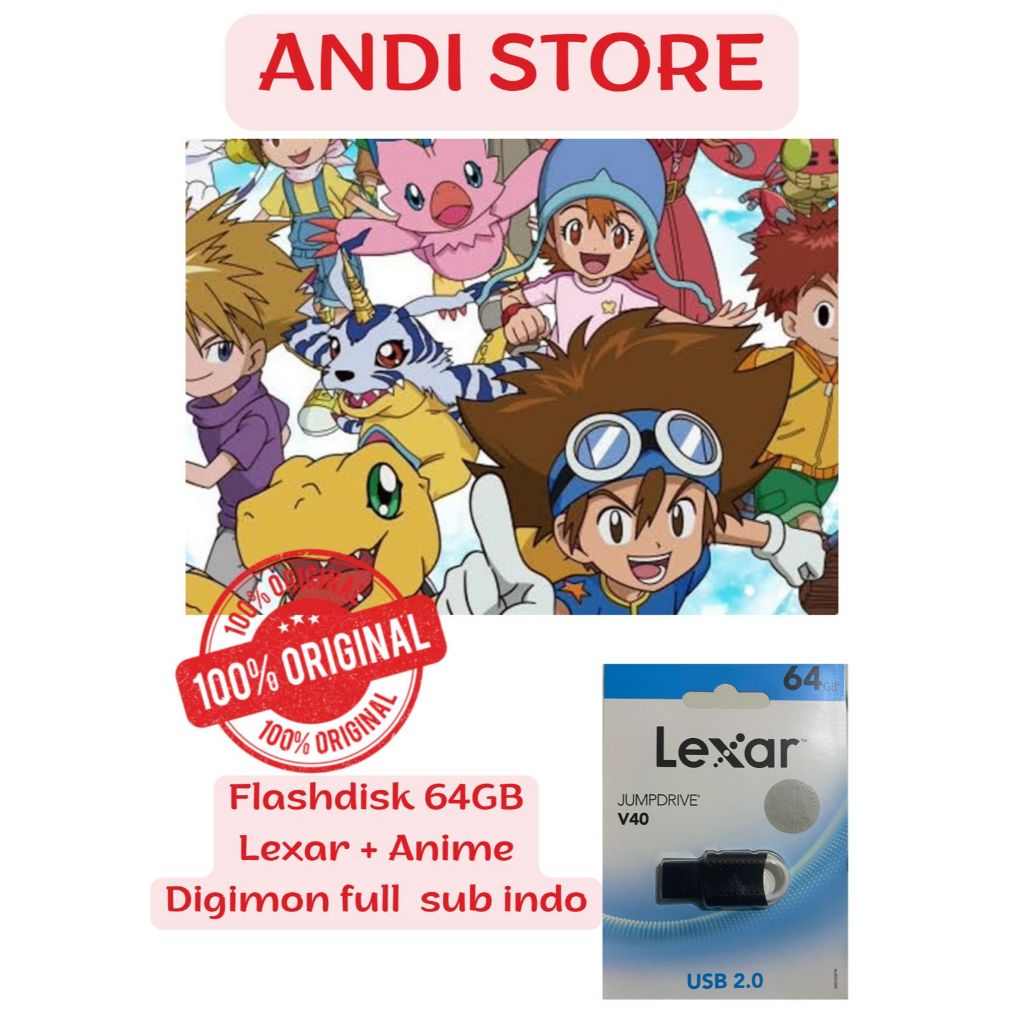 flashdisk 64gb lexar anime digimon