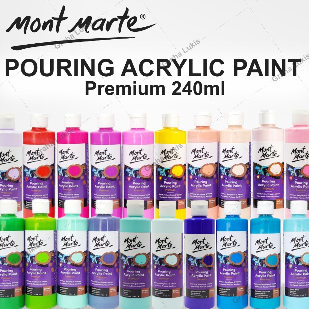 

KODE K55C Mont Marte Pouring Acrylic Paint 24ml Varian Warna Warni