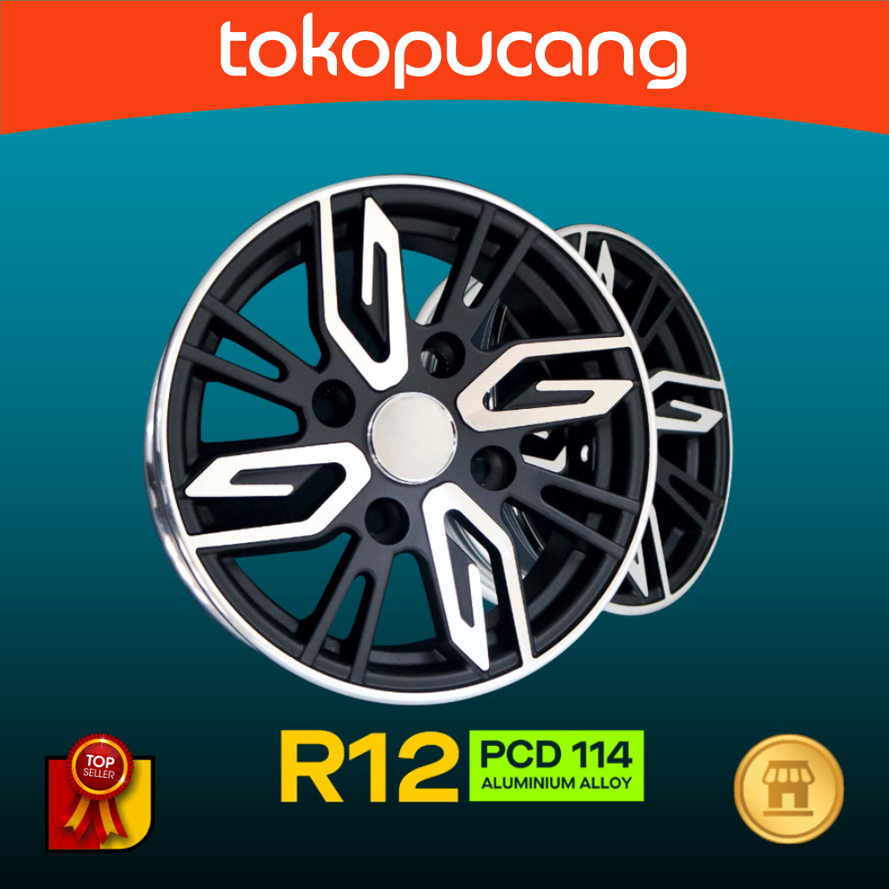 Velg Racing R12 PCD 114 Ring 12 PCD114 RIM Aluminium alloy untuk mobil mini JEEP TRICYCLE Gorila mon