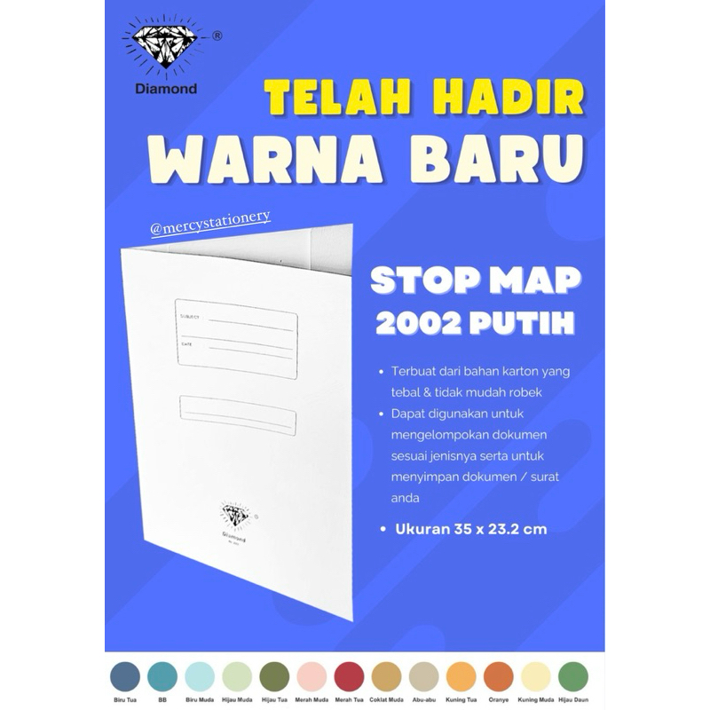 

Stopmap DIAMOND Map Kertas Putih Stop Map Grosir
