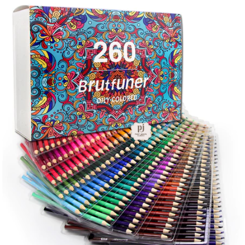 

Pencil Pulas Pewarna Brutfuner Oil Colored Pensil Profesional Set 260 Pcs Pen Pensil Warna Cerah High Quality