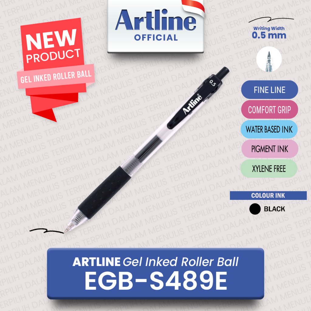 

ARTLINE Gel Inked Roller Ball with Comfort Grip 0.5 mm EGB-S489E / Retractable Pen