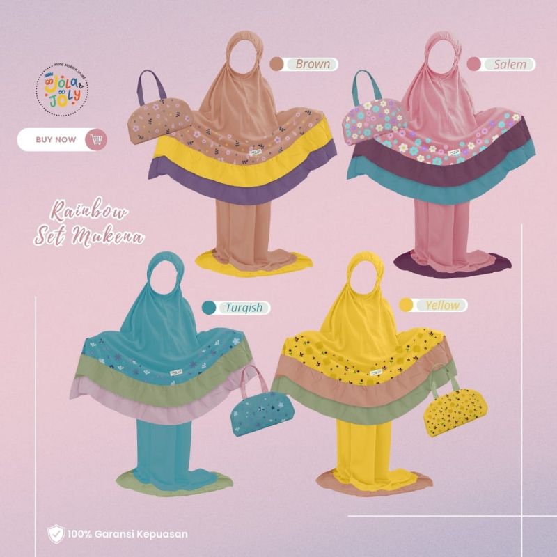 READY mukena anak RAINBOW SET MUKENA JOLA N JOLY
