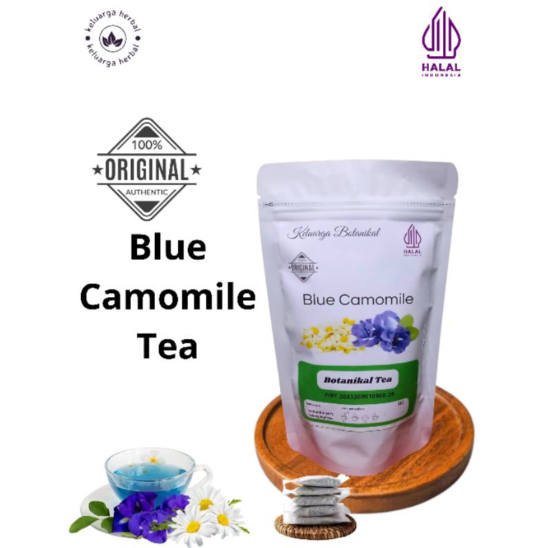 

Keluarga Botanikal Teh Blue Camomile, Bunga Teleng With Bunga Camomel isi 30tebag siap seduh