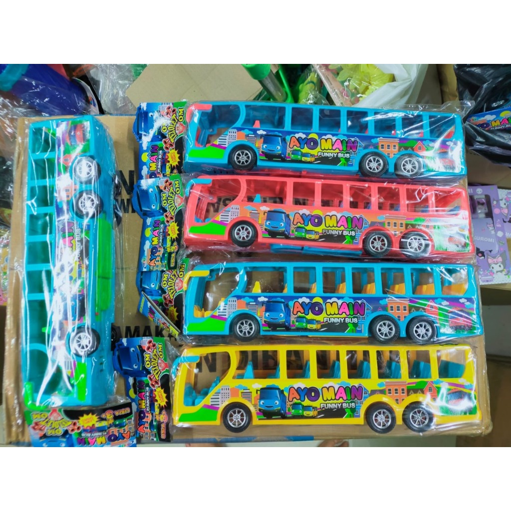 MAINAN MOBIL BUS BASURI TELOLET ADA MUSIK DAN LAMPU