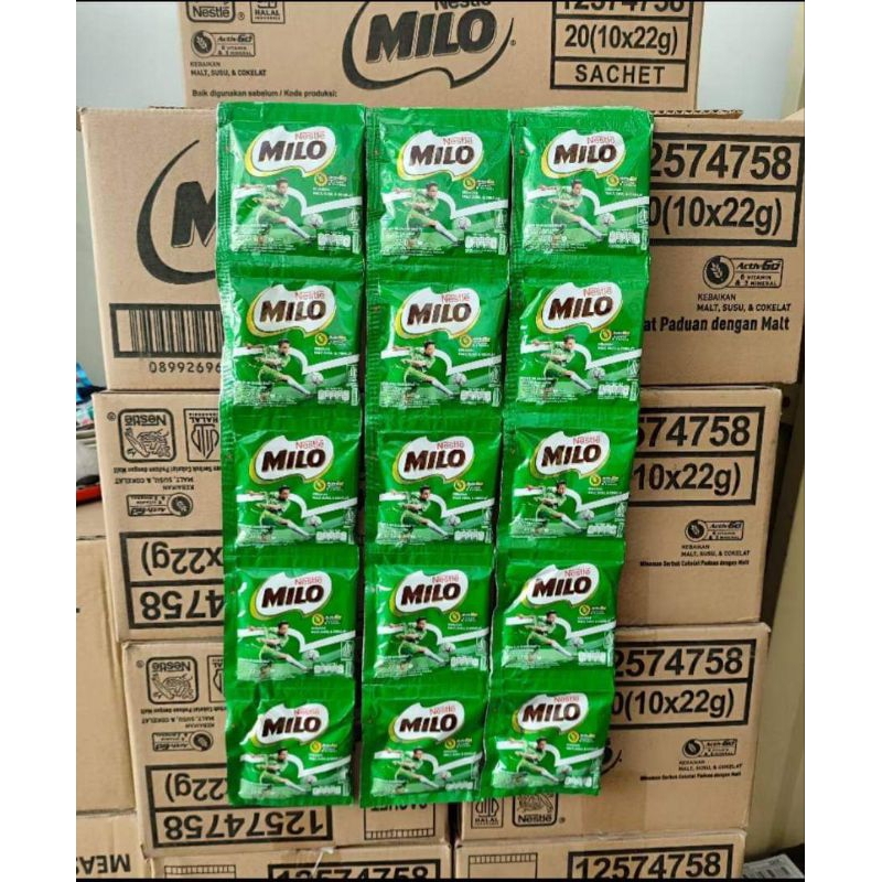 

Milo Renceng Isi 10 Sachet Active Go Nestle Susu Bubuk Sachet 22gr