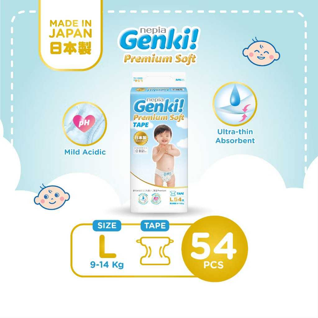 NEPIA Genki Tape L 54 / NEPIA Genki L54 / Nepia Genki L54 Perekat