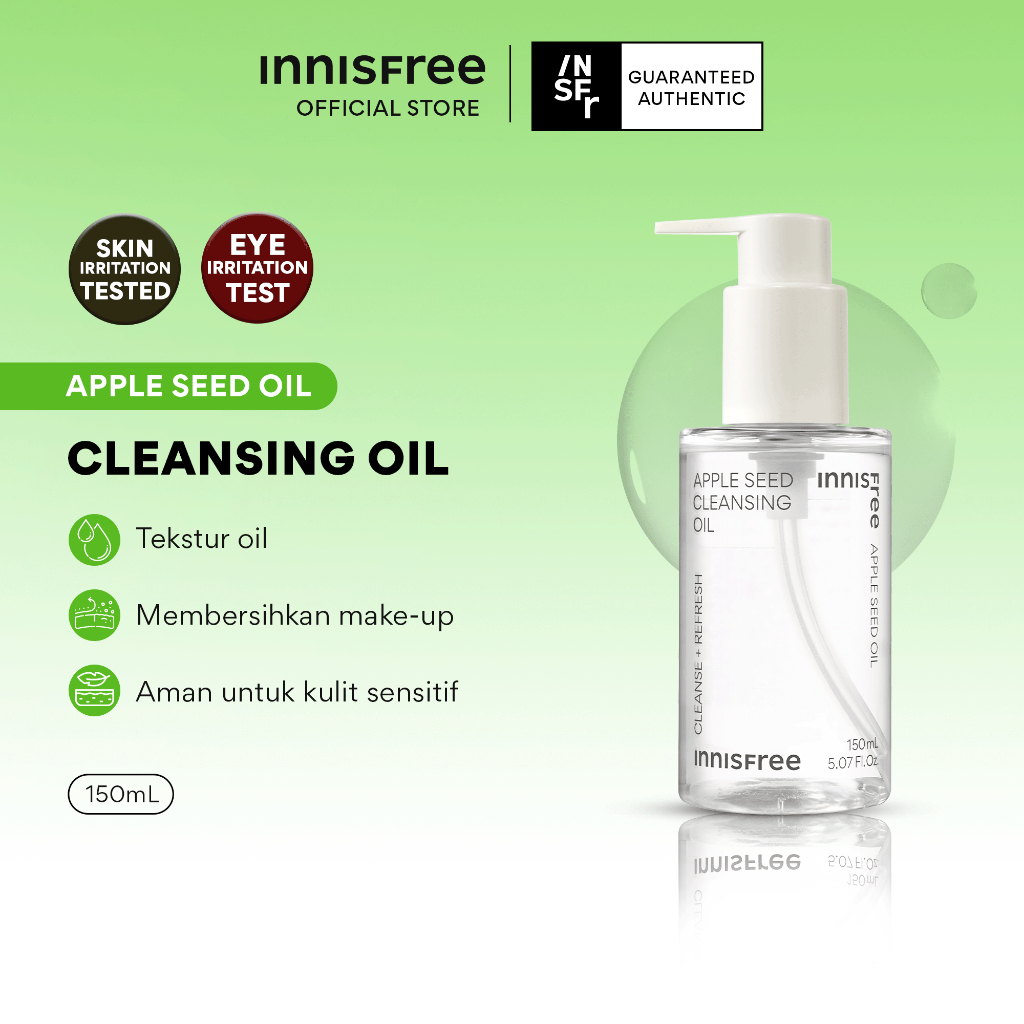 Innisfree Apple Seed Cleansing Oil 150ml - Cleansing Oil untuk Menghapus Makeup dan Kotoran
