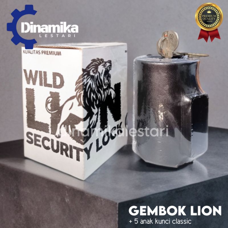 Gembok tabung LION / gembok folding gate gerbang lipat toko ruko garasi gudang pabrik. Gembok pagar 