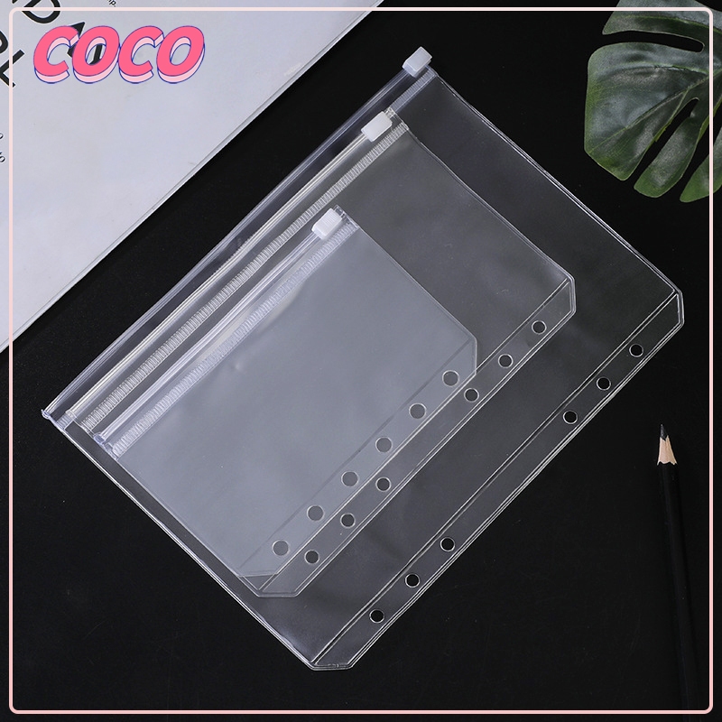 

A6/A7/A5/B5 6-hole Transparent Hand Book Bags / Japanese Hand account Book Loose-leaf Storage Bag Zipper bag Accessories - coco_market