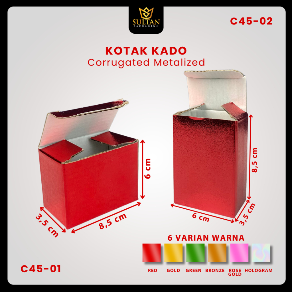 

Kotak Souvenir Hologram - Box Packaging Kecil - Dus Hadiah Kado - C45