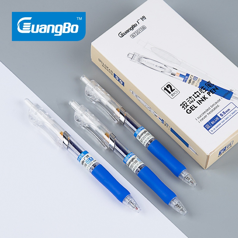 

(1 pcs) GUANGBO GEL INK PEN HWB72015B SIZE : 0.5MM COLOR : BLUE