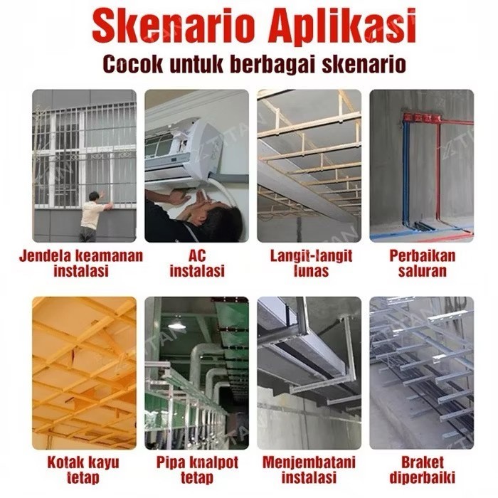 1 SET Tool Box Mini Stampset Ramset T500 Alat Tembak Paku 7.3 MM Beton Besi Baja Tembok Dinding Plaf