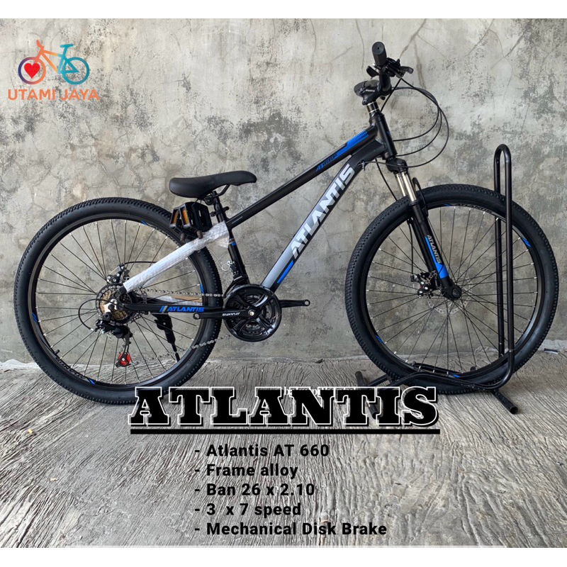 Sepeda Anak Cowok Gunung MTB Atlantis rangka Alloy ukuran 26 inch | sepeda Gunung MTb ring 26 | Sepe