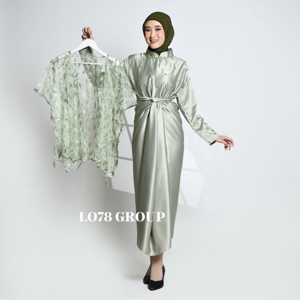 TERMURAH - ADA JUMBO / NAIRA DRESS SATIN MAXMARA SILK MODEL LILIT GAMIS SATIN POLOS MUTIARA KAFTAN I
