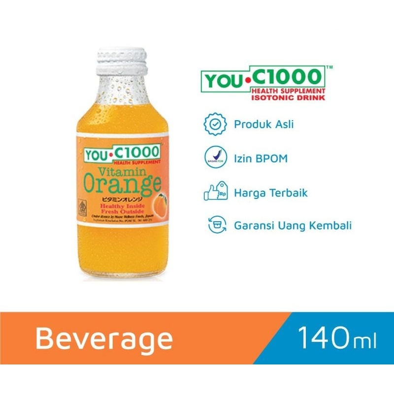 

you c 1000 orange 140 ml 1 dus isi 30 botol