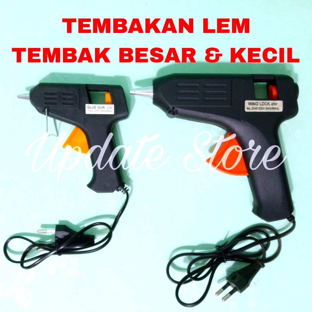 Tembakan Lem Tembak Besar dan Kecil.