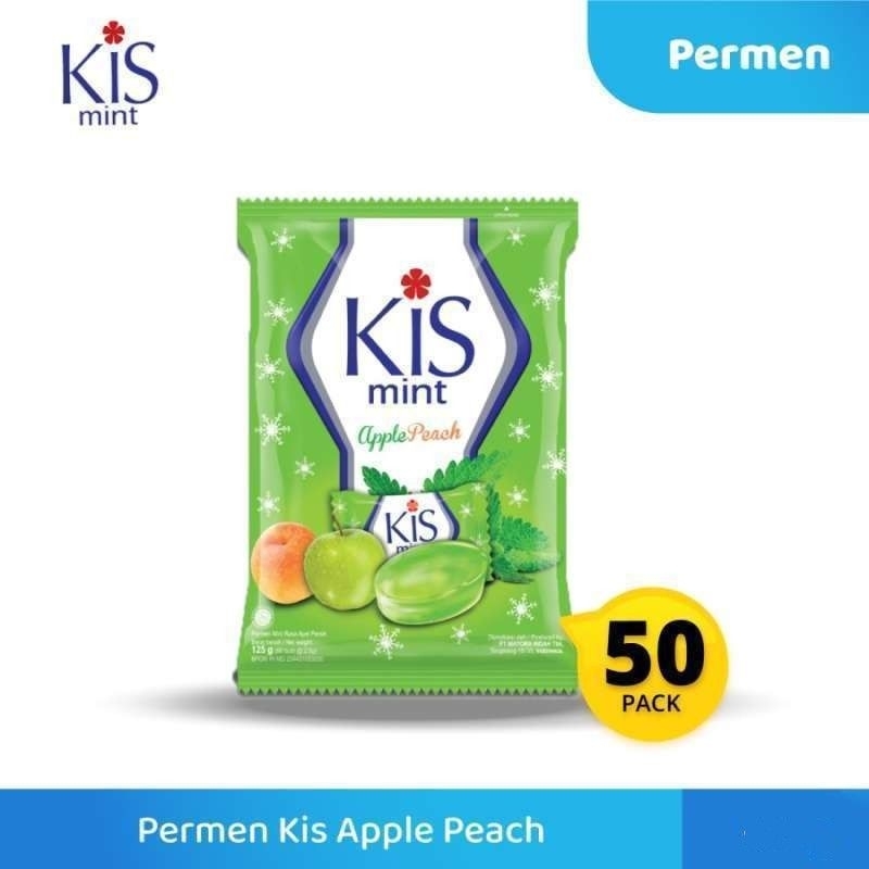 

PERMEN KIS MINT APPLE PEACH 125GR 1 PACK ISI 50 PCS