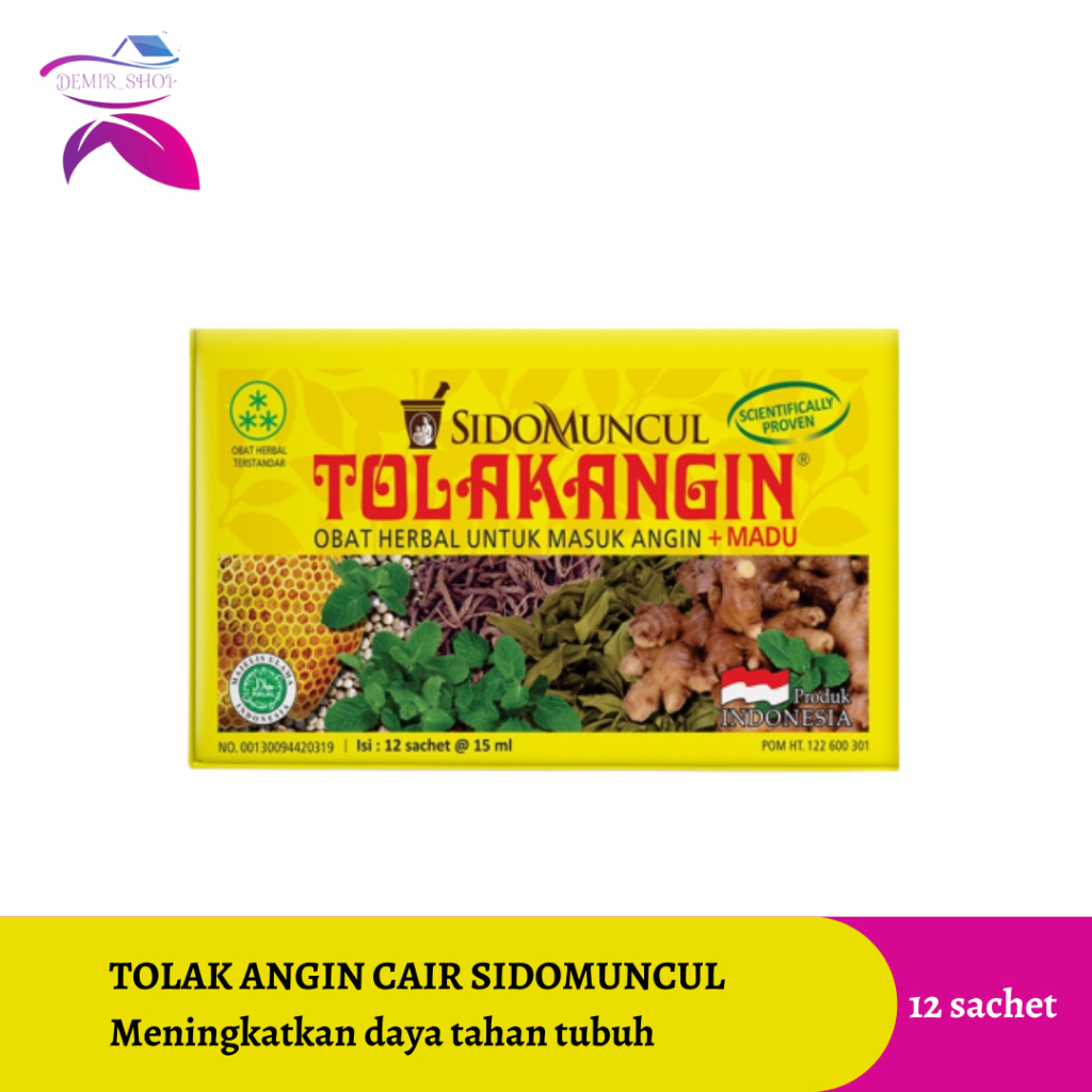 

Tolak Angin Cair Dus 12 Sachet Herbal - Masuk Angin Daya Tahan Tubuh