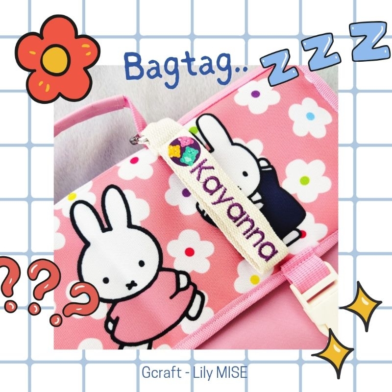

Fannie bagtag - canvas bagtag - bag tag - custom name