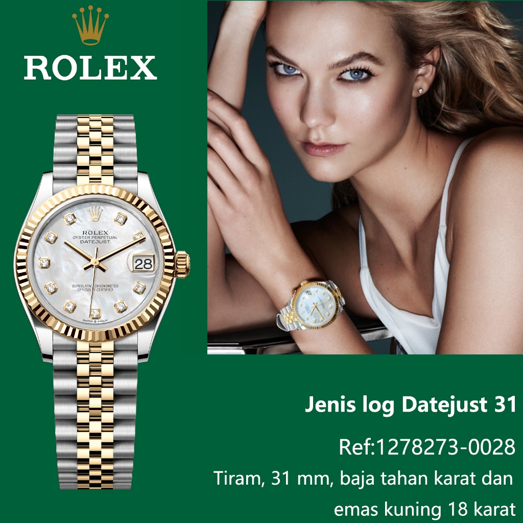 Rolex Asli Original 100%  Datejust M278273-0028 jam tangan Wanita otomatis Jam tangan mekanik Swiss