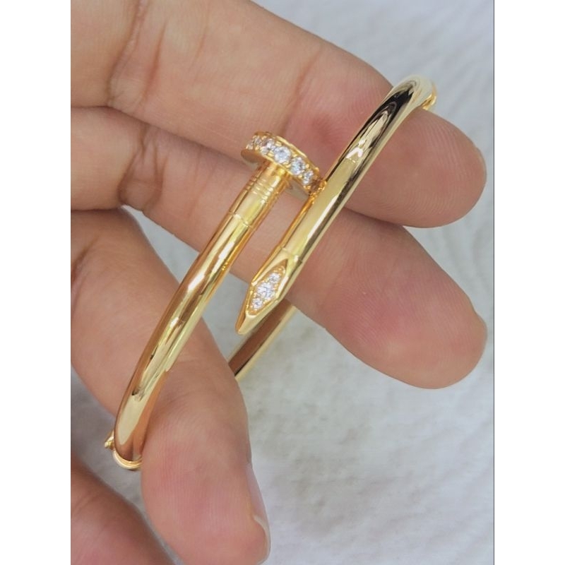 gelang paku variasi ad rose bukaan tengah per emas 70% 700 70 % 16 k