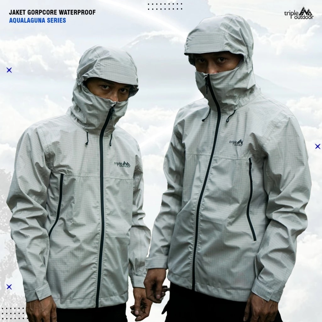 Jaket Gorpcore Triple Outdoor - Jaket Ultralight Waterproof - Jaket Gunung Aqualaguna