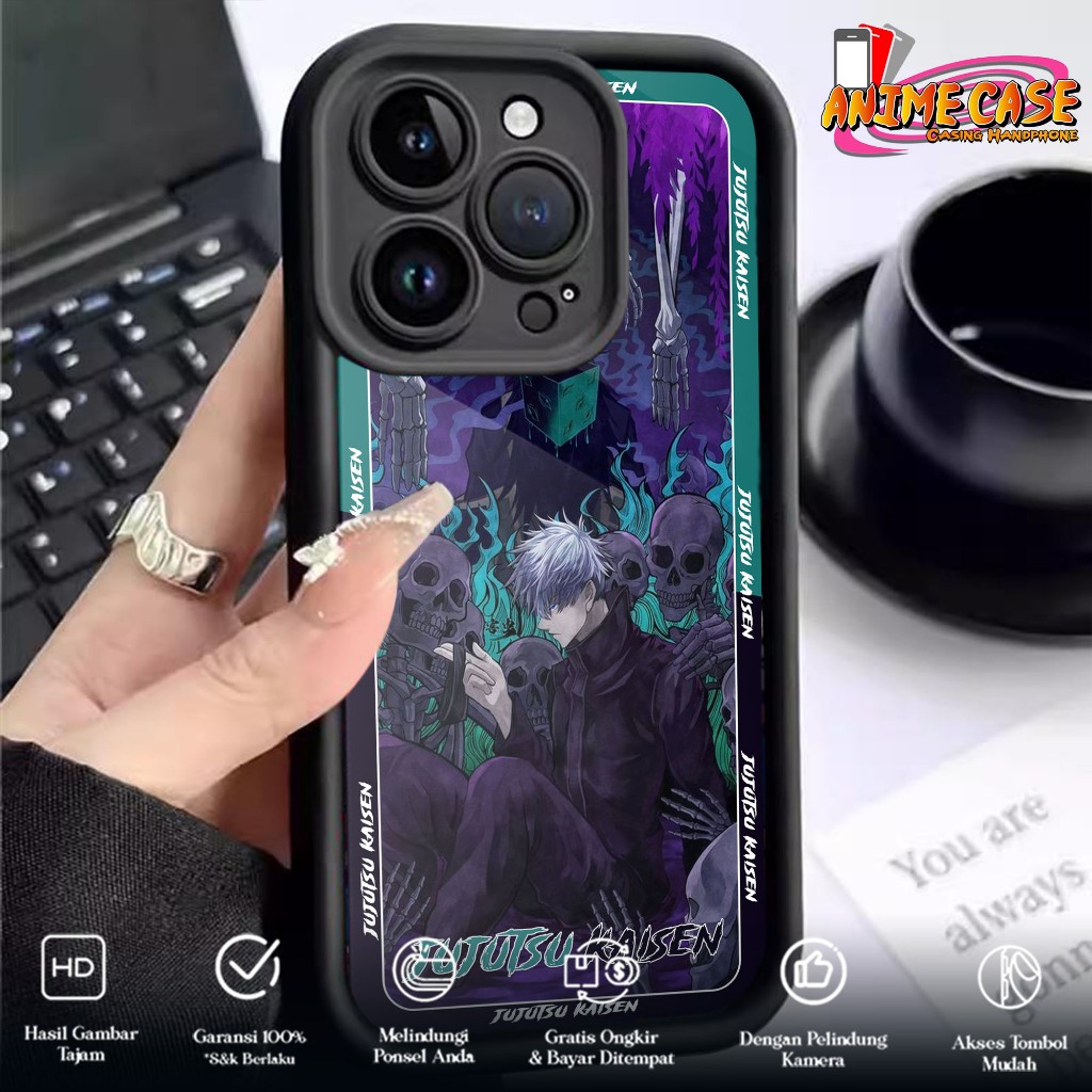 CASE ANIME JUJUTSU KAISEN ALL TYPE CASE HP GLOSSY HARDCASE SOFTCASE HAPE ANIME CASE