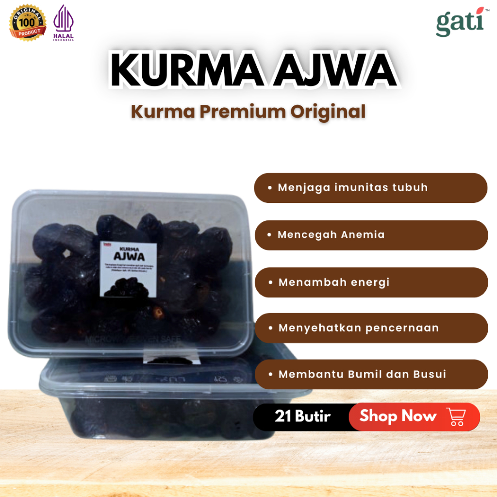 

Kurma Ajwa Asli/ Kurma Hitam Ajwa Original/Kurma Nabi Original