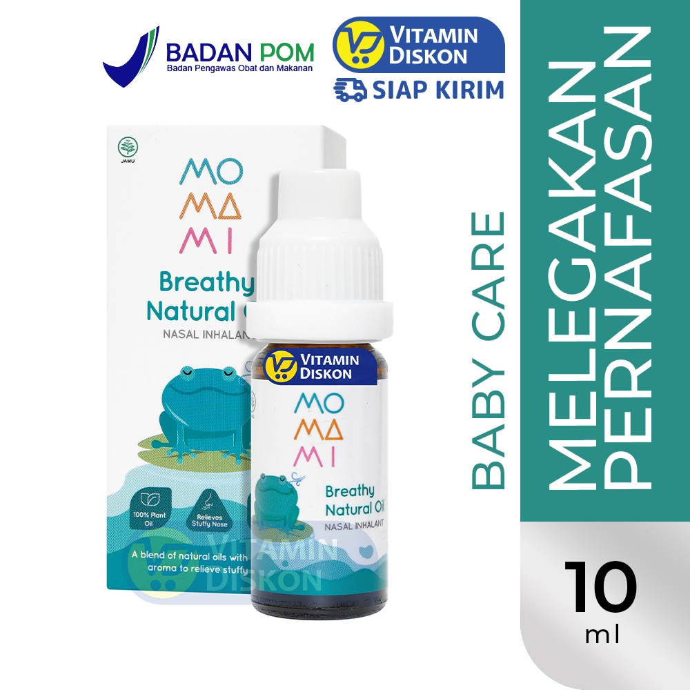 MOMAMI BREATHY NATURAL OIL 10ML | Melegakan Hidung Tersumbat Anak
