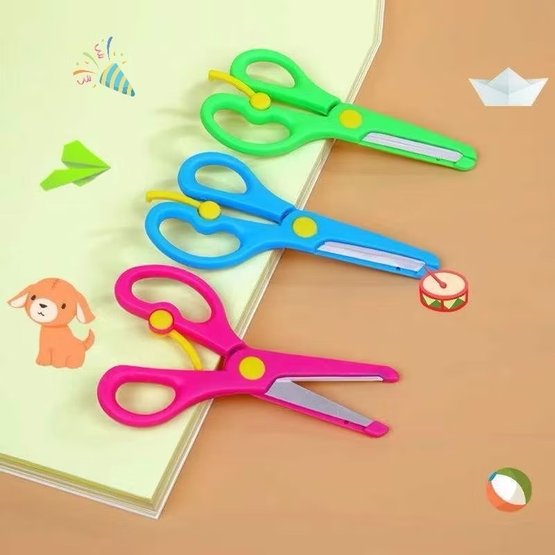 

Gunting Safety Lock Anak Kecil Gunting Mini anak Gunting Anak Safety Aman Untuk Anak Warna lucu