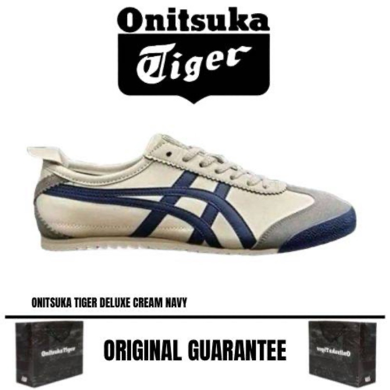 Sepatu Unisex Onitsuka Tiger Nippon Made Cream Navy Original 100% gratis Kaos kaki Sertifikat Phaper