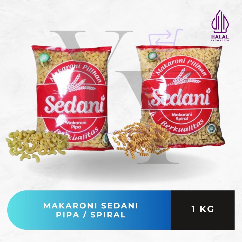 

Makaroni Pasta Sedani Pipa / Spiral 1 Kg