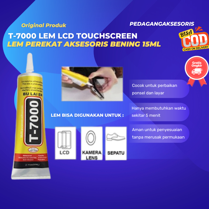 

T-7000 Lem LCD Touchscreen Lem Perekat Aksesoris 15ml