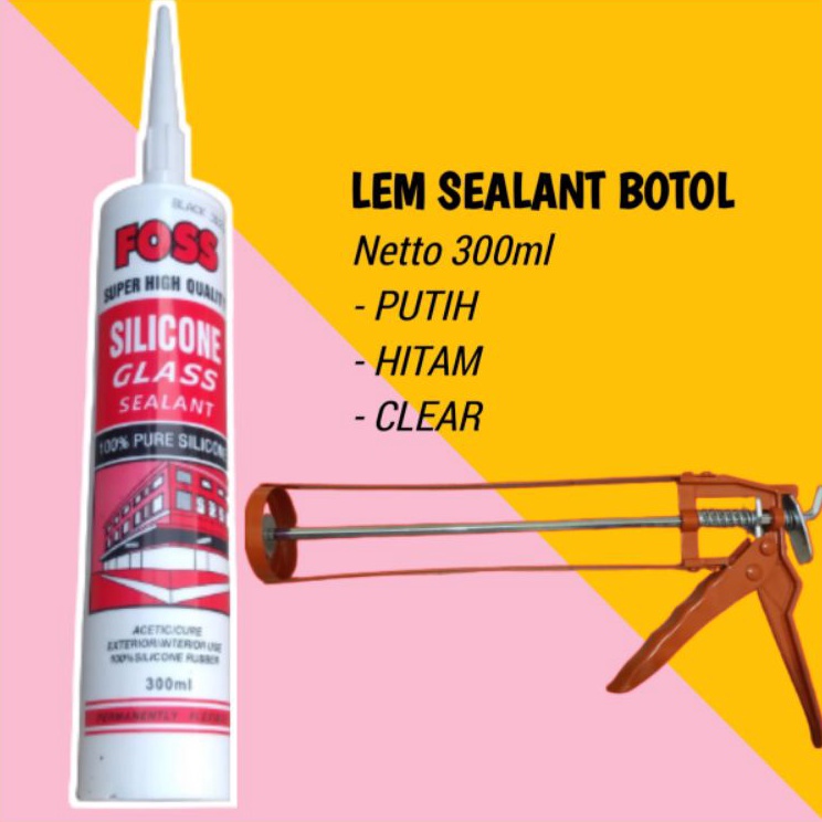 Promo Sekarang  LEM KACA AQUARIUM LEM SILIKON SEALANT LEM SEALANT LEM AKUARIUM SEALANT KACA ALAT LEM