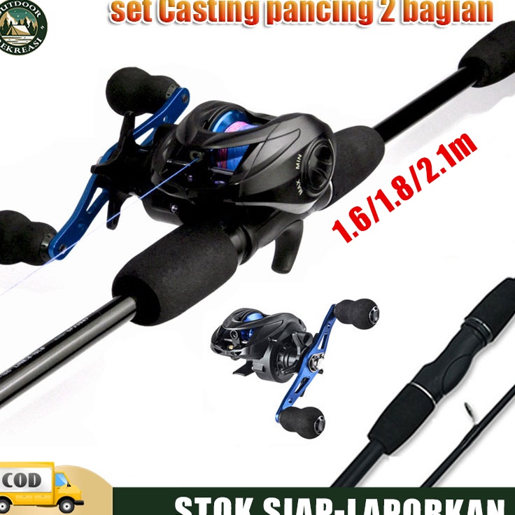 Borong Produk  1set lengkap murah pancing casting full set  pancing 1set lengkap kuat Set Tongkat  G