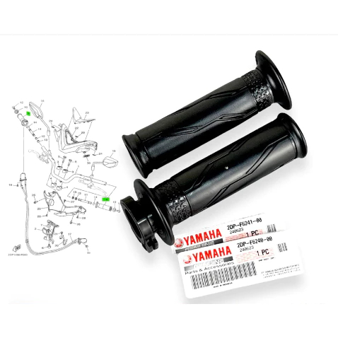 HANDGRIP HANDFAT/ KARET GAS [SET KANAN KIRI] NMAX | LEXi | AEROX [2DP-F6240-00] [2DP-F6241-00] ORIGI
