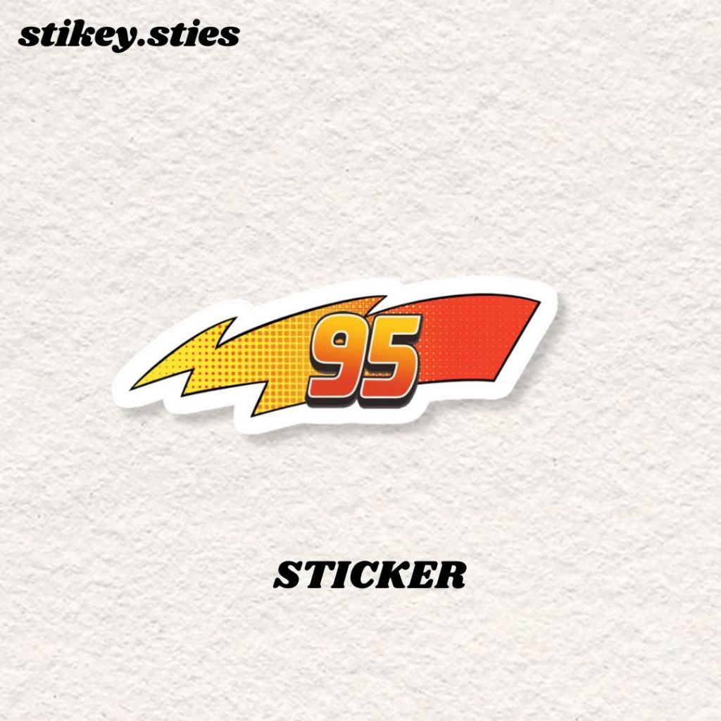 

STICKER CARS MCQUEEN 95 AESTHETIC ANTI AIR VINYL / STIKER BRAND HELM LAPTOP HP MOTOR TUMBLR TAS KOPER