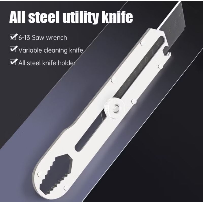 

Pisau cutter stainless multifungsi 9in1 cuter pisau tajam pemotongan serbaguna