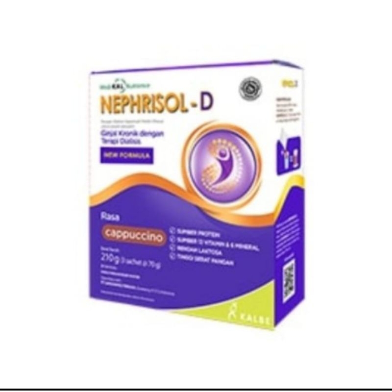 

NEPHRISOL D VANILA 210 GRAM (BOX = 3 SACHET@70 GRAM)