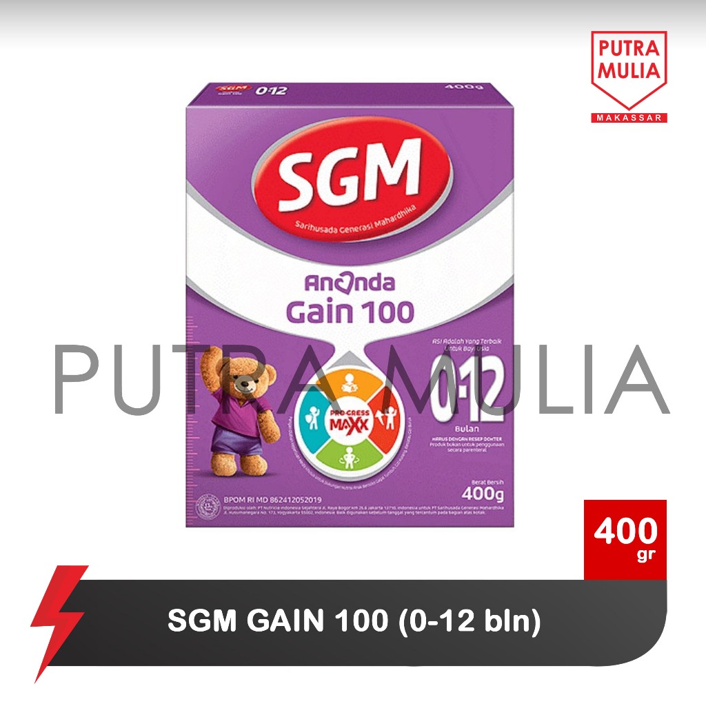 SGM Ananda Gain 100 0-12 Bulan Susu Bubuk 400 g