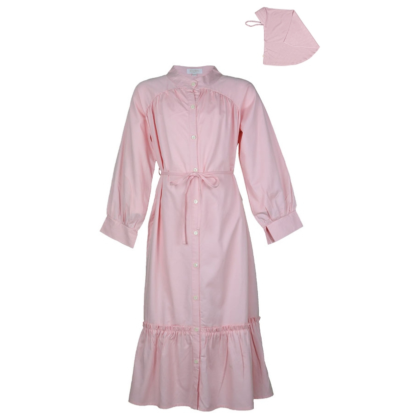 Pito Dito Girl Najmi Dress Gamis Anak Pink