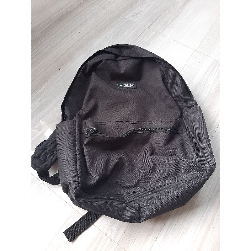 [PRELOVED] Livehaf Tas Sekolah Ransel Backpack Pria Wanita Hitam